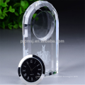 Custom Logo High Quality Home Decoration Office crystal desk clock